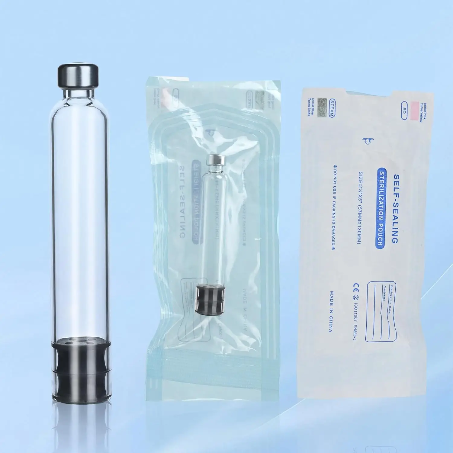 15-100 Pcs 3ml Empty Insulin Pen Cartridge, Sterile Glass Cassette Bottle for Injection Pen