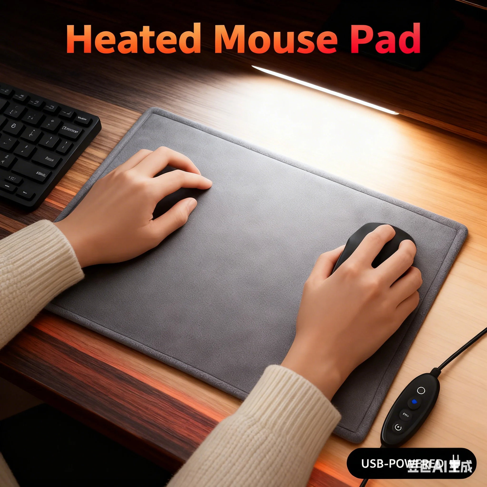 

Портативная USB-подогреватель, мягкий складной теплый настольный коврик, 3 настройки температуры, пленка для быстрого нагрева для работы, учебы, путешествий, источник питания 5 В