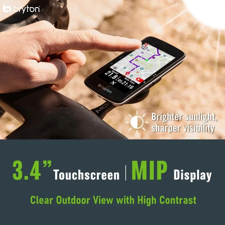 Rider S800 3.4" Color Touchscreen GPS Bike/Cycling Computer Offline USA/CA Map with Navigation