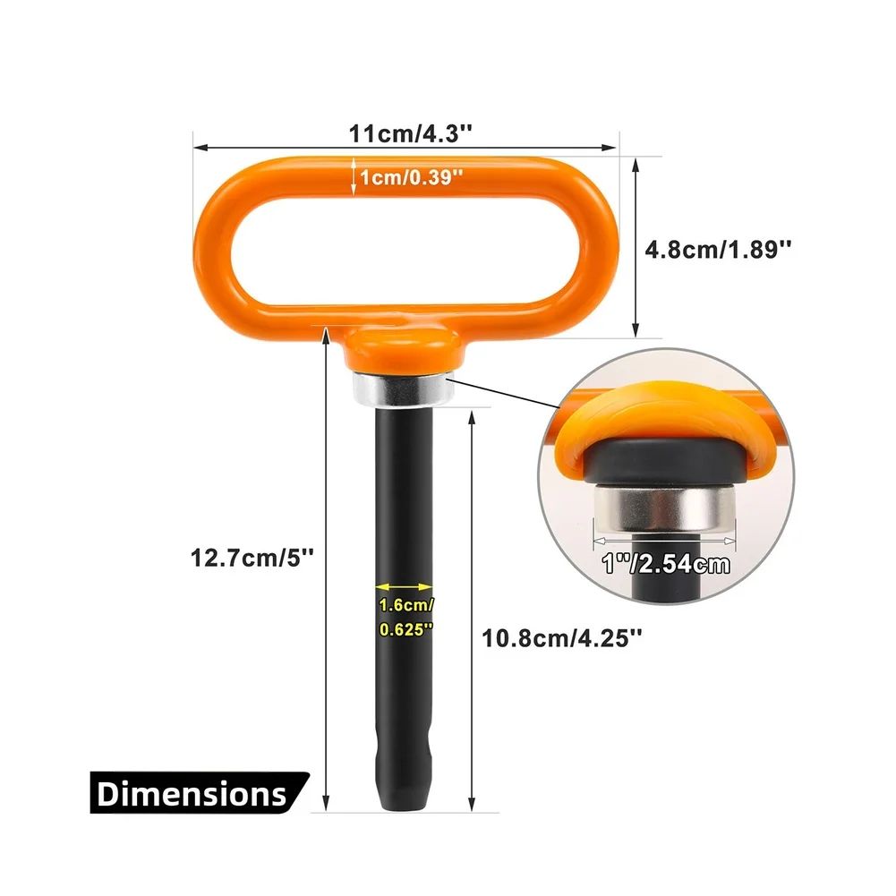 Trailer Hitch Pin Magnet FOR Combo With Rubber Grip For Garden Equipment