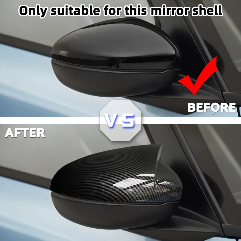 Carbon Fiber Black For Honda Fit JAZZ GR9 2020-2023 LIFE Car Side Door Rearview Mirror Cover ABS Material