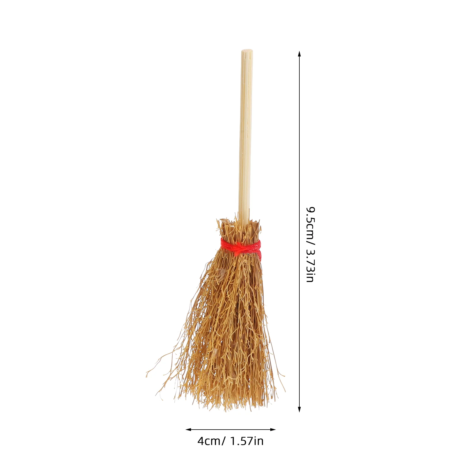 50 Pcs Mini Broom Tiny Broomstick Witches House Decor Playhouse Miniature Simulation Straw