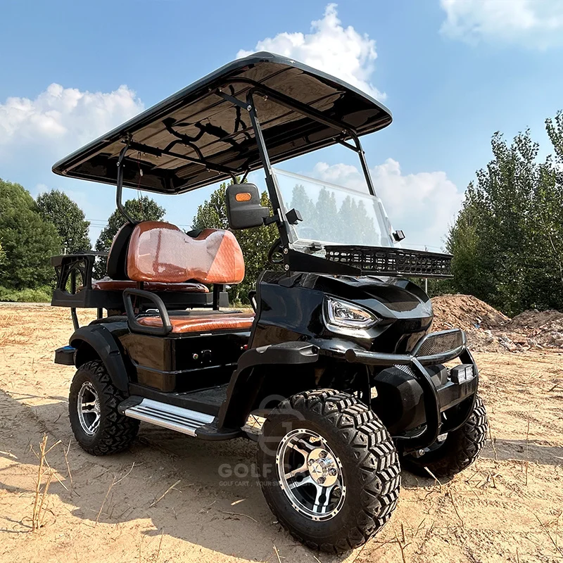 CE Certified Lithium Battery Powered 48V AC System 2 4 6 Seat Electric Lifted Off Road Golf Cart Buggy for Hunting Beach Resort