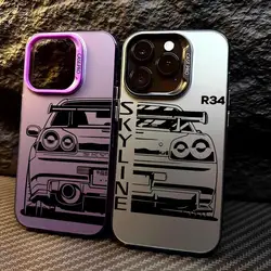 JDM Dream Car Cool Cover Phone Case for iPhone 16 Pro 15 Pro Max 14 13 12 11 XS 14 Pro Max 16 Plus 14Pro 12Pro Soft Shell
