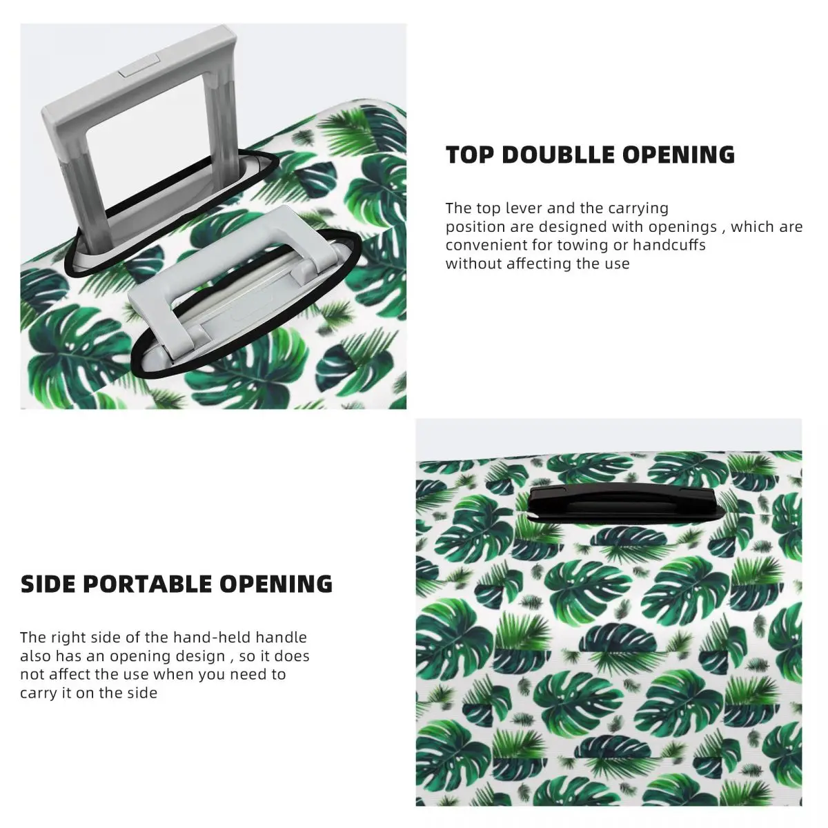 Tropical Plant 10 Suitcase Cover Protection Elastic Trip Luggage Protector Covers for 18-32 Inch