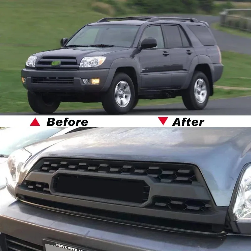 Front Grille fit for 2002-2005 4RUNNER with LED lights For Toyota 4Runner 2002 2003 2004 2005 front grill bumper upper