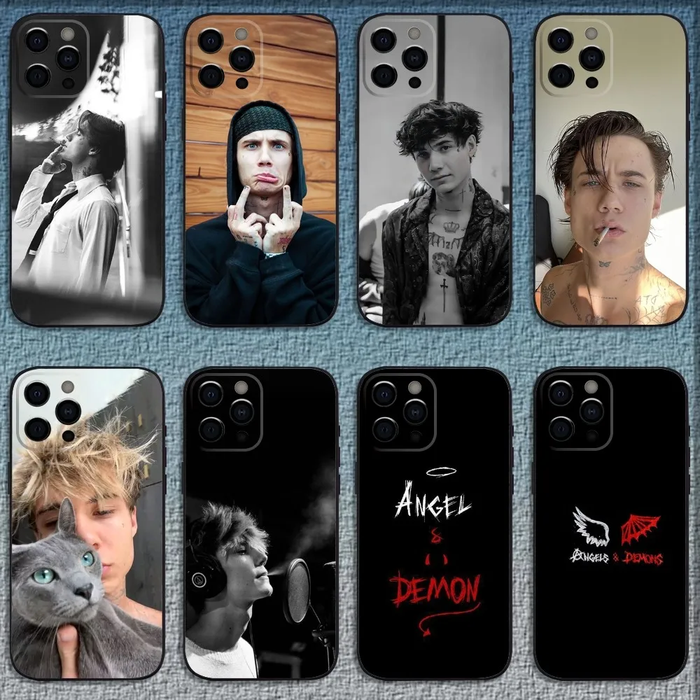 

Singer J-Jxdn J-Jaden Hossler Phone Case For iPhone 16,15,14,13,12,11,Pro,X,XS,Max,XR,Plus,Mini Soft Black Cover
