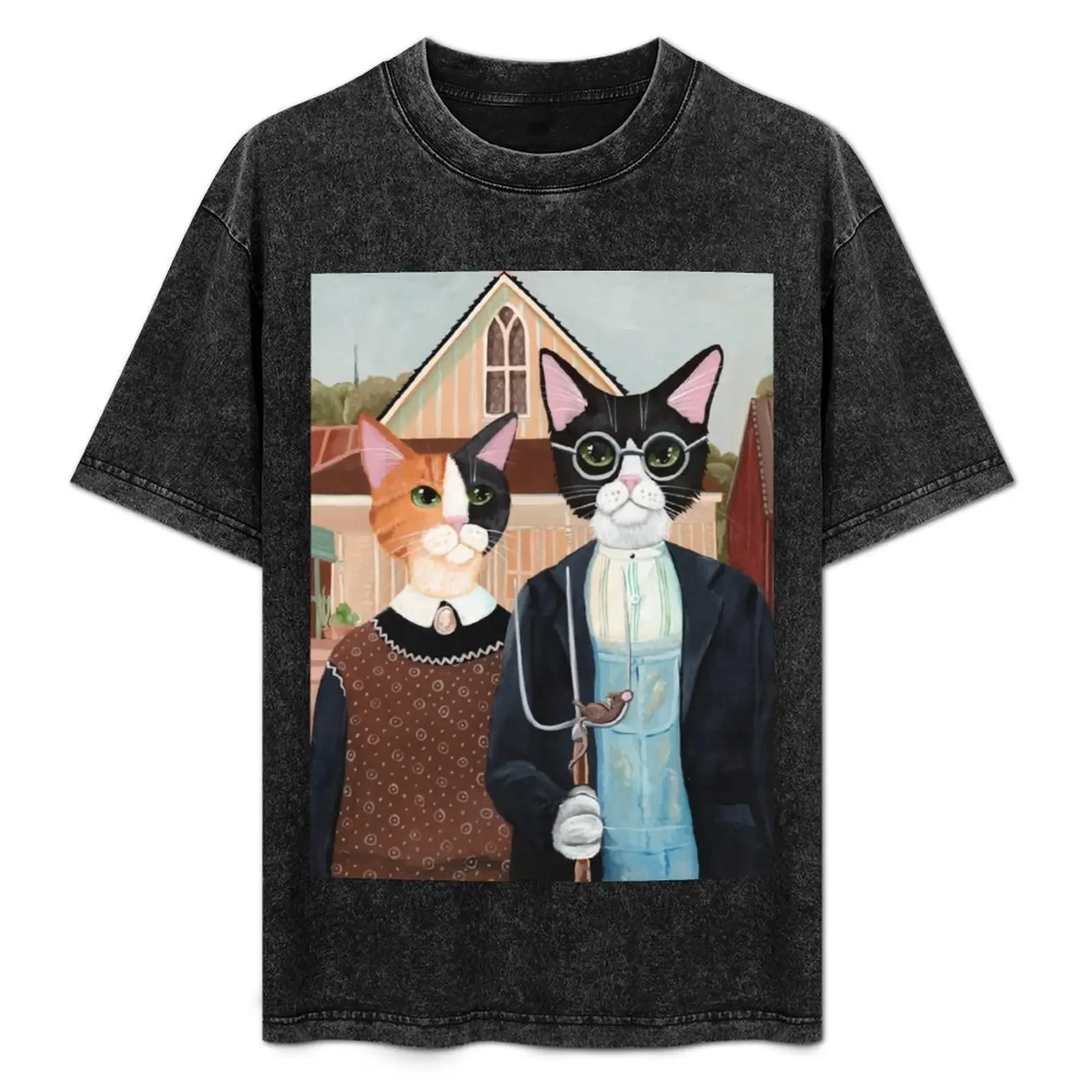 

Ameowican Gothic Calico and Tuxedo Cat T-Shirt Louboutins oversize t-shirts man tshirts personalised summer tops shirts men