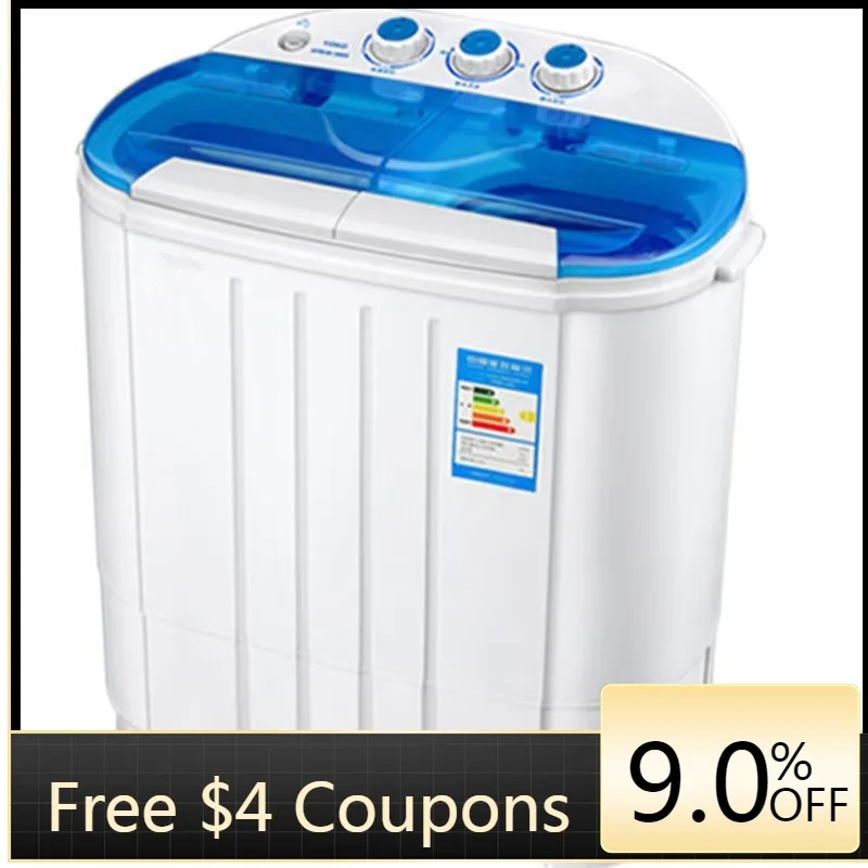 STLF Hot Selling Mini Twin Tub 3.6 kg Portable Semi-Automatic Plastic Washing Machine Hot Sale  Twin Cylinder Unit US Plug