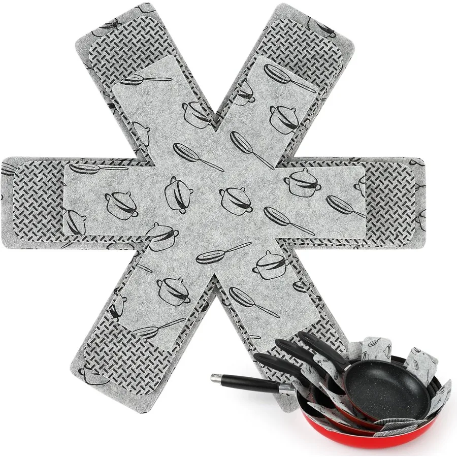 

Защитные пленки для кастрюль и сковородок для штабелирования Набор из 9 и 3 фетровых разделителей для сковородок Разделители Подушечки для экономии места Защитные пленки для кастрюль