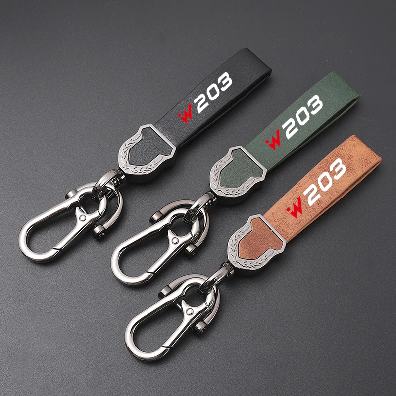

High-grade leather Ultra-clear printing High-quality key chain Keychain For Mercedes Benz W203 W204 car accessories