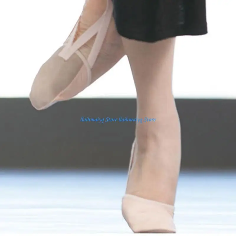 

573B Half Soles Dance Shoes for Women Girls Leather Lyrical Pirouette Ballet Shoes Turners Dance Shoes for Contemporary Jazzs