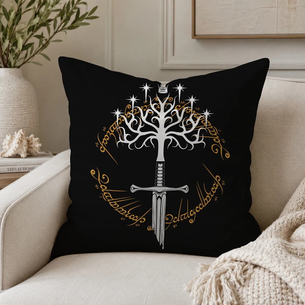 L-Lord of R-Rings Middle-earthPillow Case Plush Pillow Cases Home Decoration Pillow Cover for Sofa Bed Chair Living Room