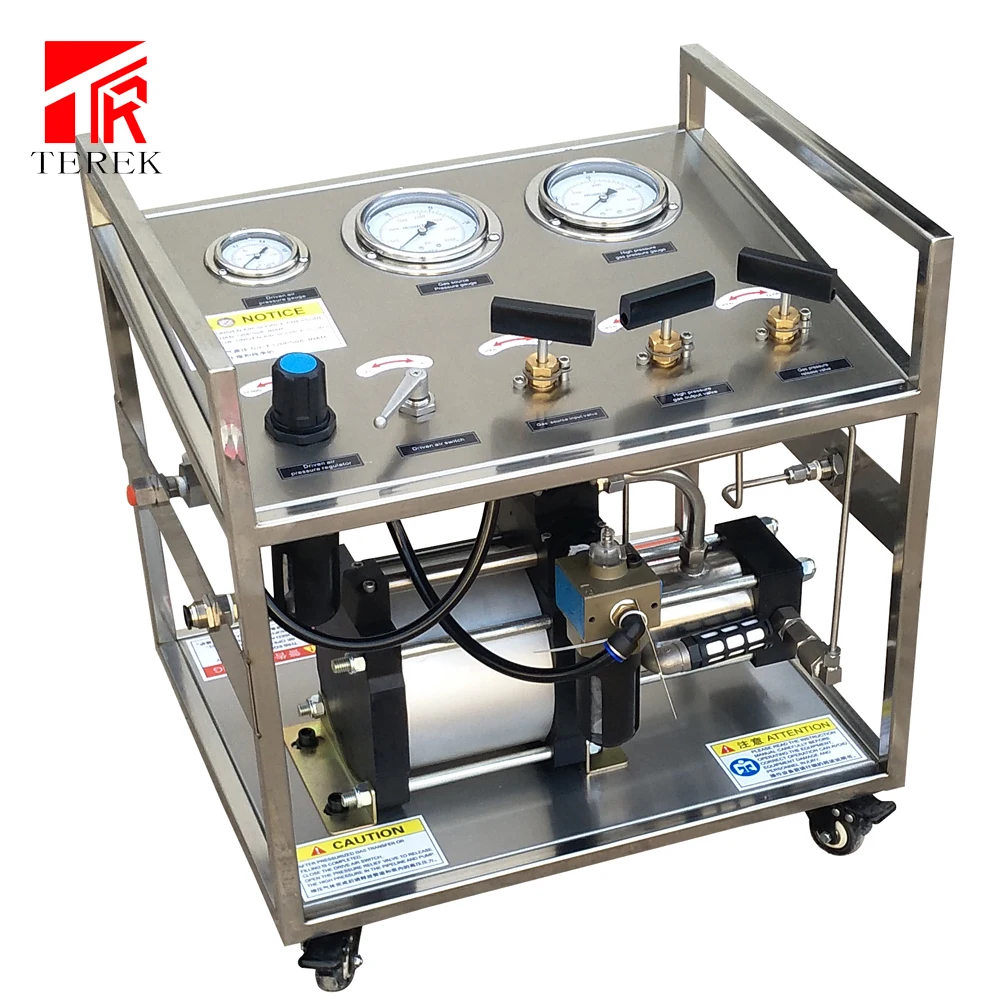 TEREK high quality Pneumatic Compressed Air Gas Booster Pump System for N2 Helium