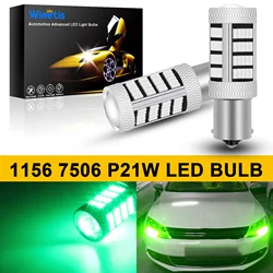 Winetis 2X 1156 Green LED Bulbs Daytime Running Lights 2800 Lumens Extremely Bright BA15S 1141 1003 7506 LED for Turn Signal DRL