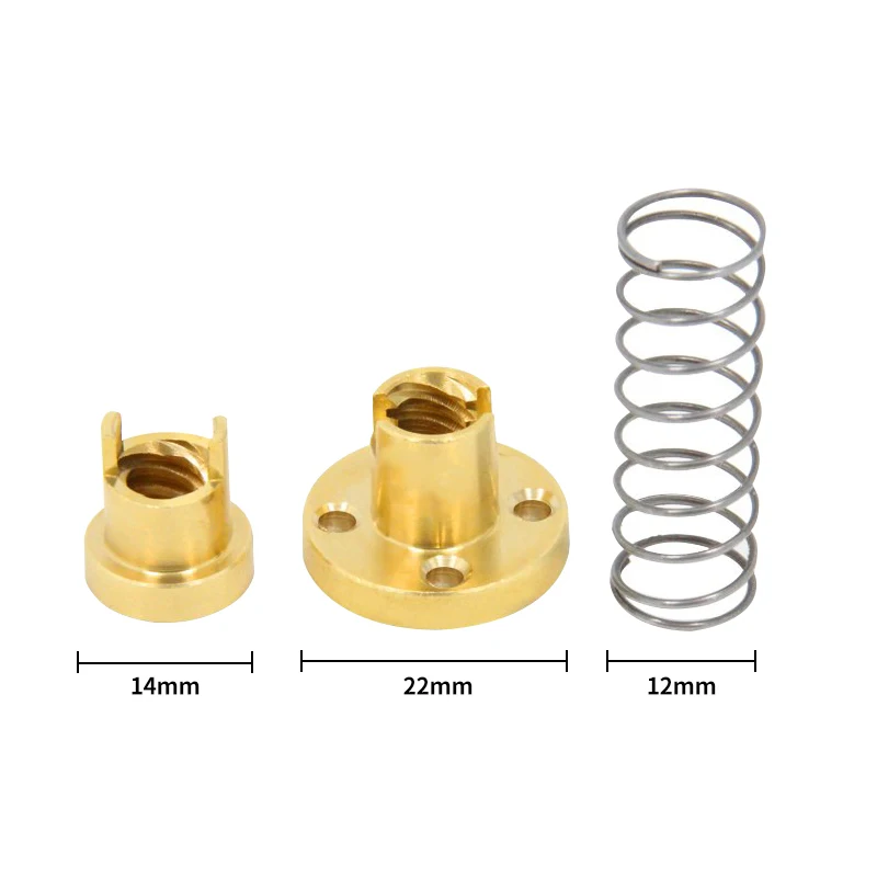 2 Sets T8 Anti-backlash Lead Screw Nut Brass POM Lead 2mm 4mm 8mm For Ender 3 CR10 T8 Anti Backlash Spring Nuts 3D Printer Parts