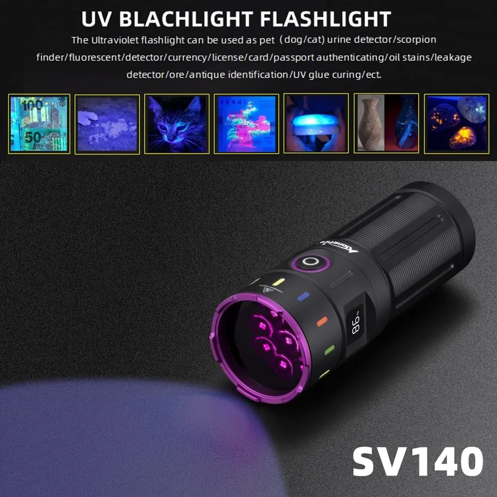 قوية 200 واط 365nm الأشعة فوق البنفسجية مصباح يدوي الأشعة فوق البنفسجية Blacklight البنفسجي الشعلة نوع-C قابلة للشحن الحيوانات الأليفة البول وصمة عار كاشف الفلورسنت
