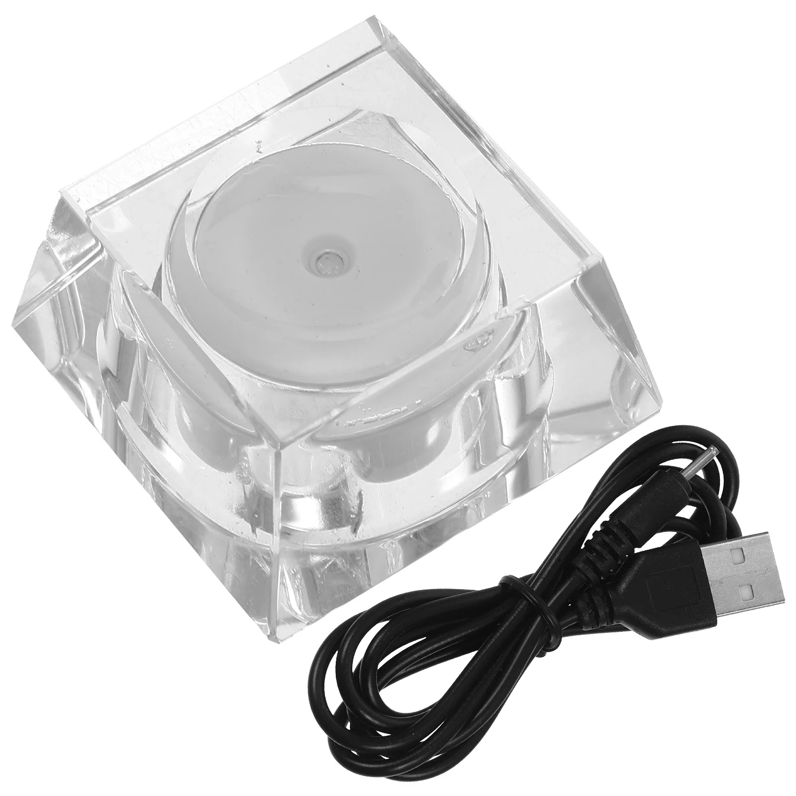 

5cm LED Crystal Ball Light Base Rechargeable Rotating Display Stand for Glass Art and Home Decoration LED Light Base