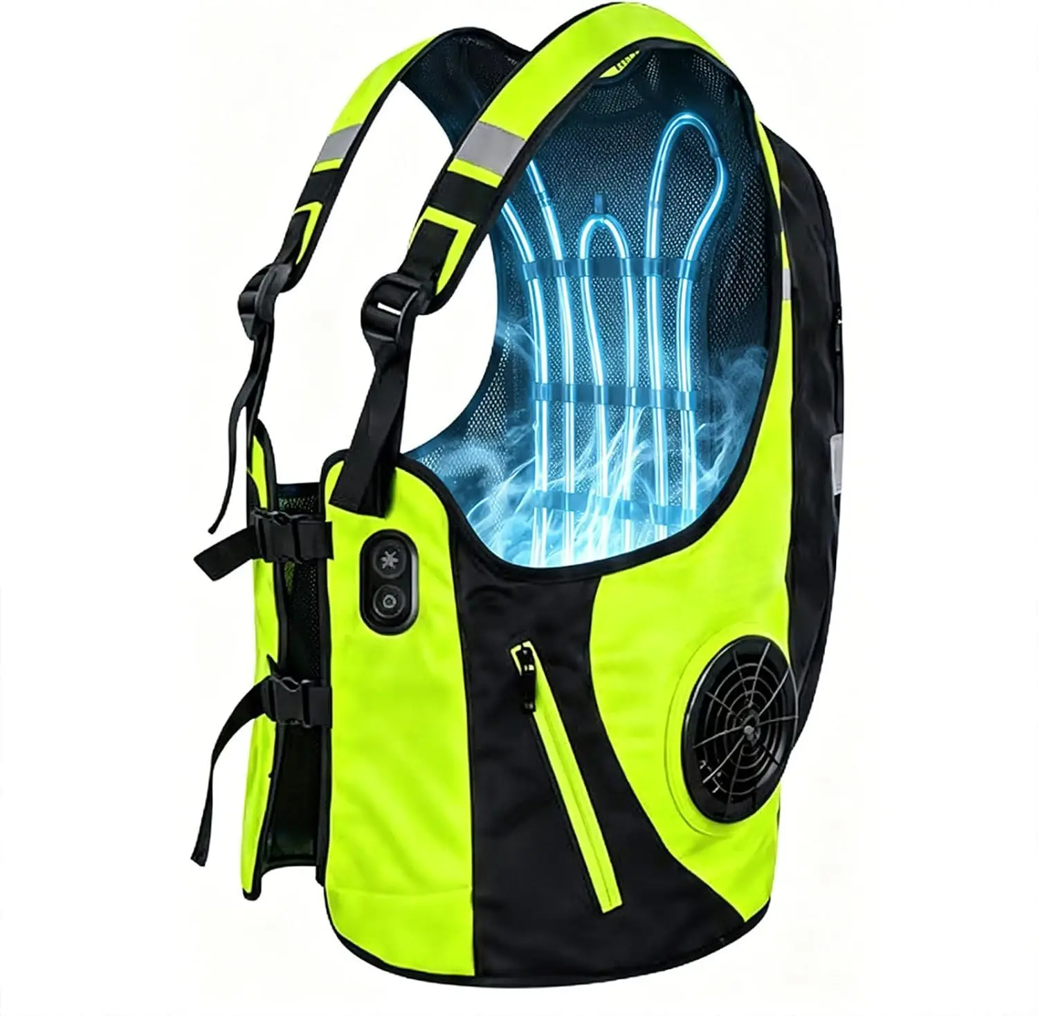 Cooling Vest Dual Cooling Jacket with Ice Pop Bags,One Size Fits Most Cooling Vests for Hiking Construction Outdoor Work