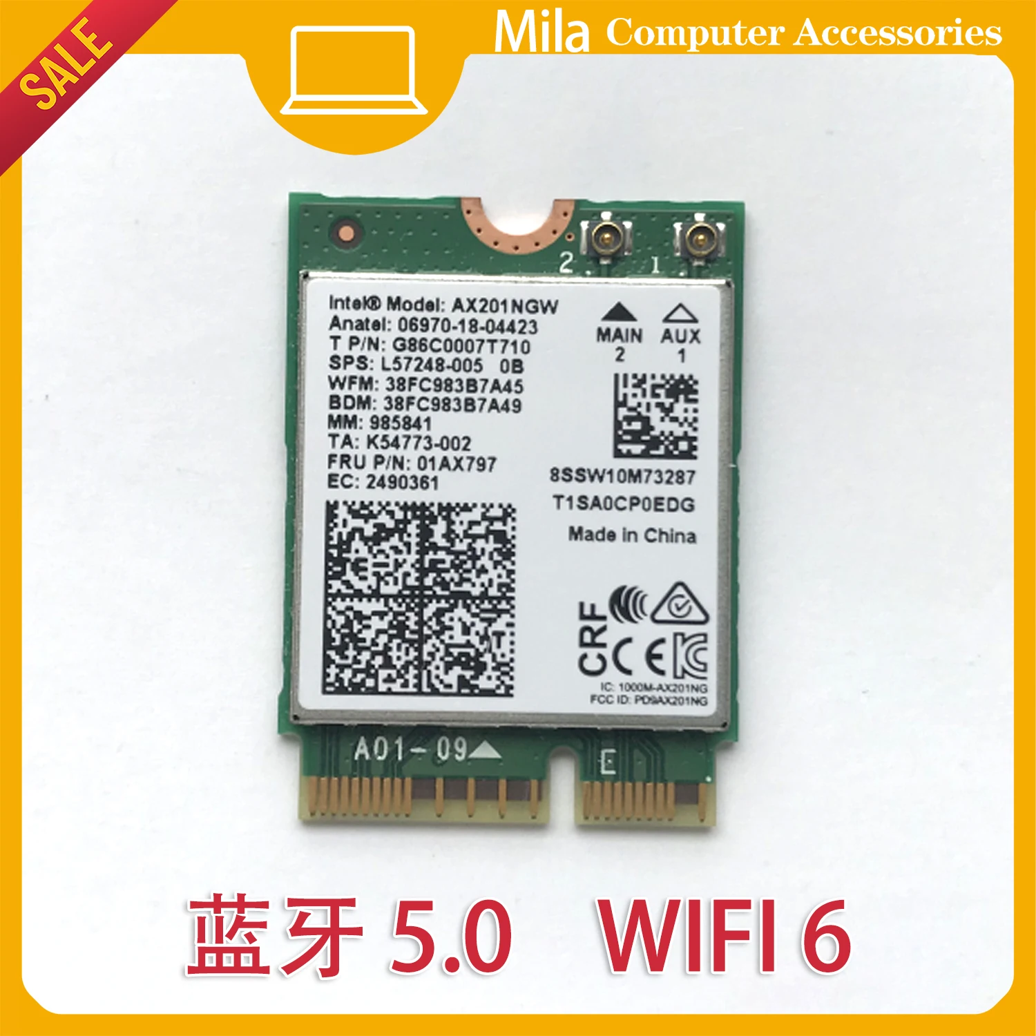 New For Asus Flying Fortress 8 FX506LU FX506L Wireless NIC Bluetooth module WIFI 6 Core Edition