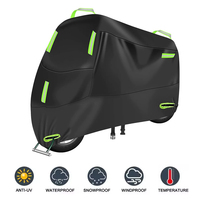 210D Motorcycle Cover Waterproof Outdoor Indoor Scooter Wear-resistant Fabric Motorbike Cover All Season Dustproof UV Protective