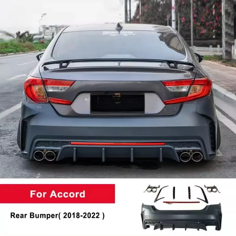 Hot Sale 10th Gen PP Rear Bumper Kit Car Parts Bodykit Bumpers Fits For Honda Accord 2018-2022