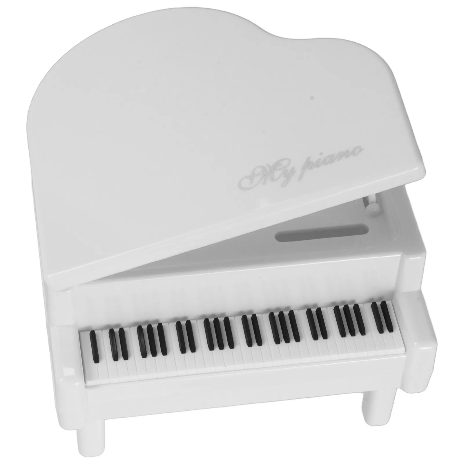 愛らしい漫画のピアノ貯金箱 子供用 広々とした貯金箱 子供部屋の装飾 楽しい貯金ツール 誕生日 ホリデープレゼントのアイデア