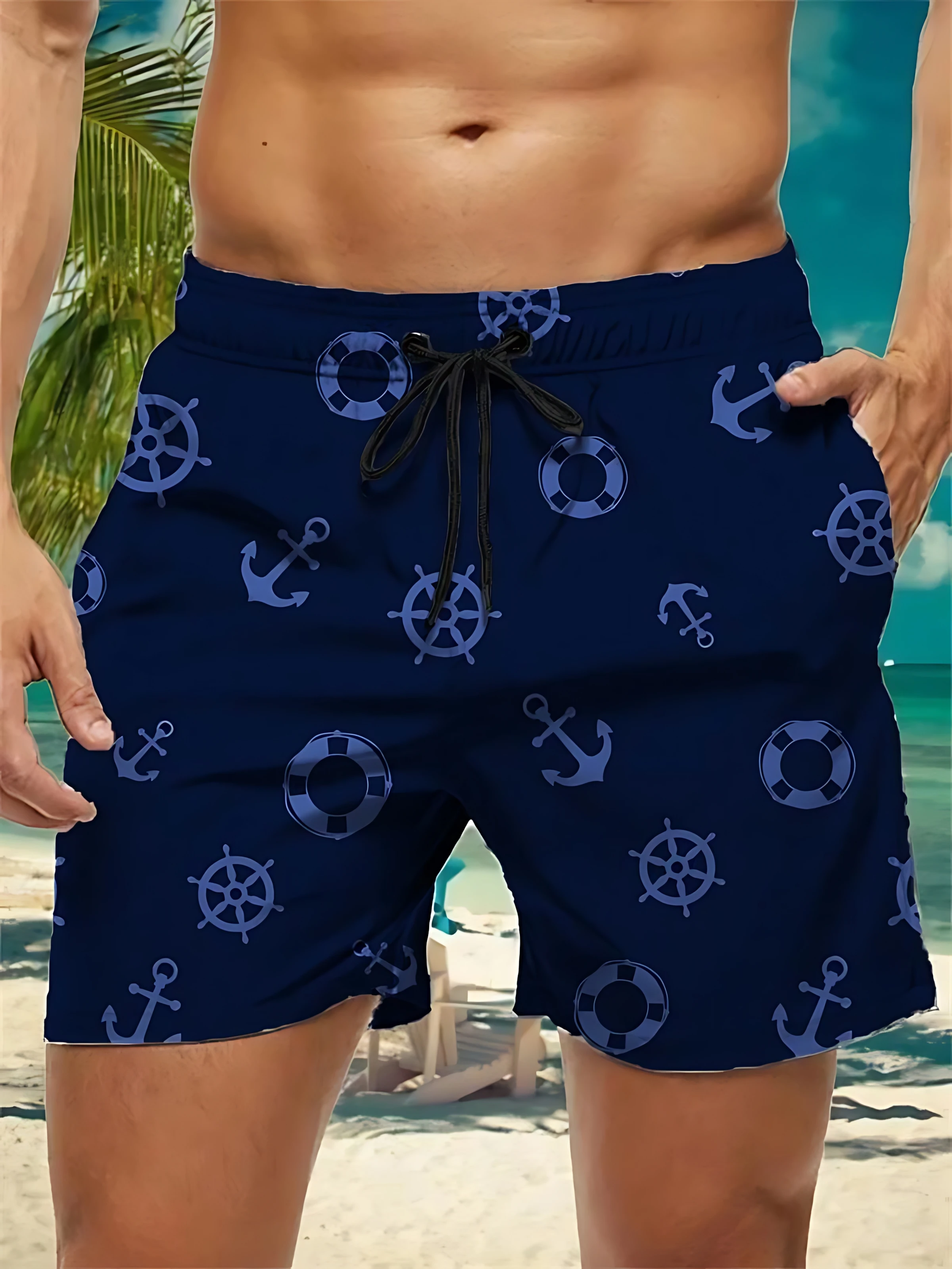 2026 Summer Men's Short Pants with 3D Print Breathable Lightweight Sweat-Resistant Casual and Fashionable Outdoor Men's Pants