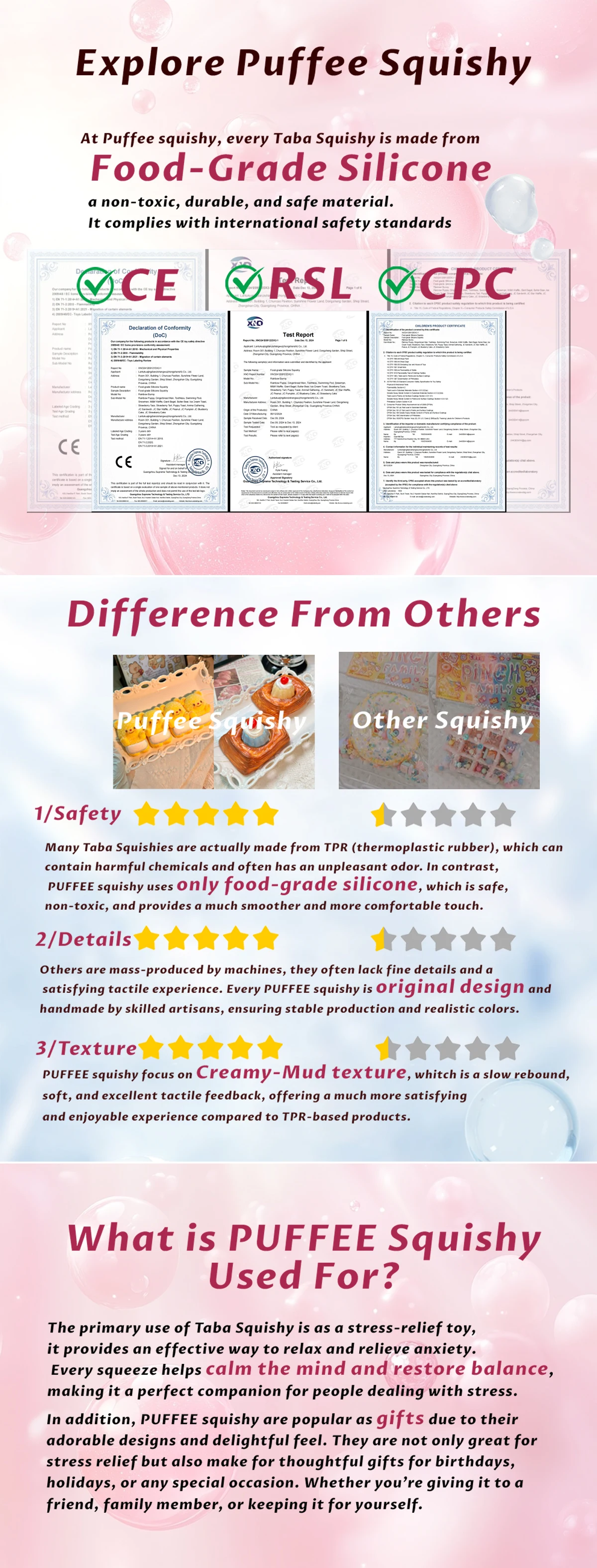 Eiscreme-Toast, lebensmittelechtes Silikon-Taba-Squishy, handgefertigtes, cremiges, weiches Stressabbau-Quetschspielzeug, Weihnachts-Ostergeschenk – Detail 6