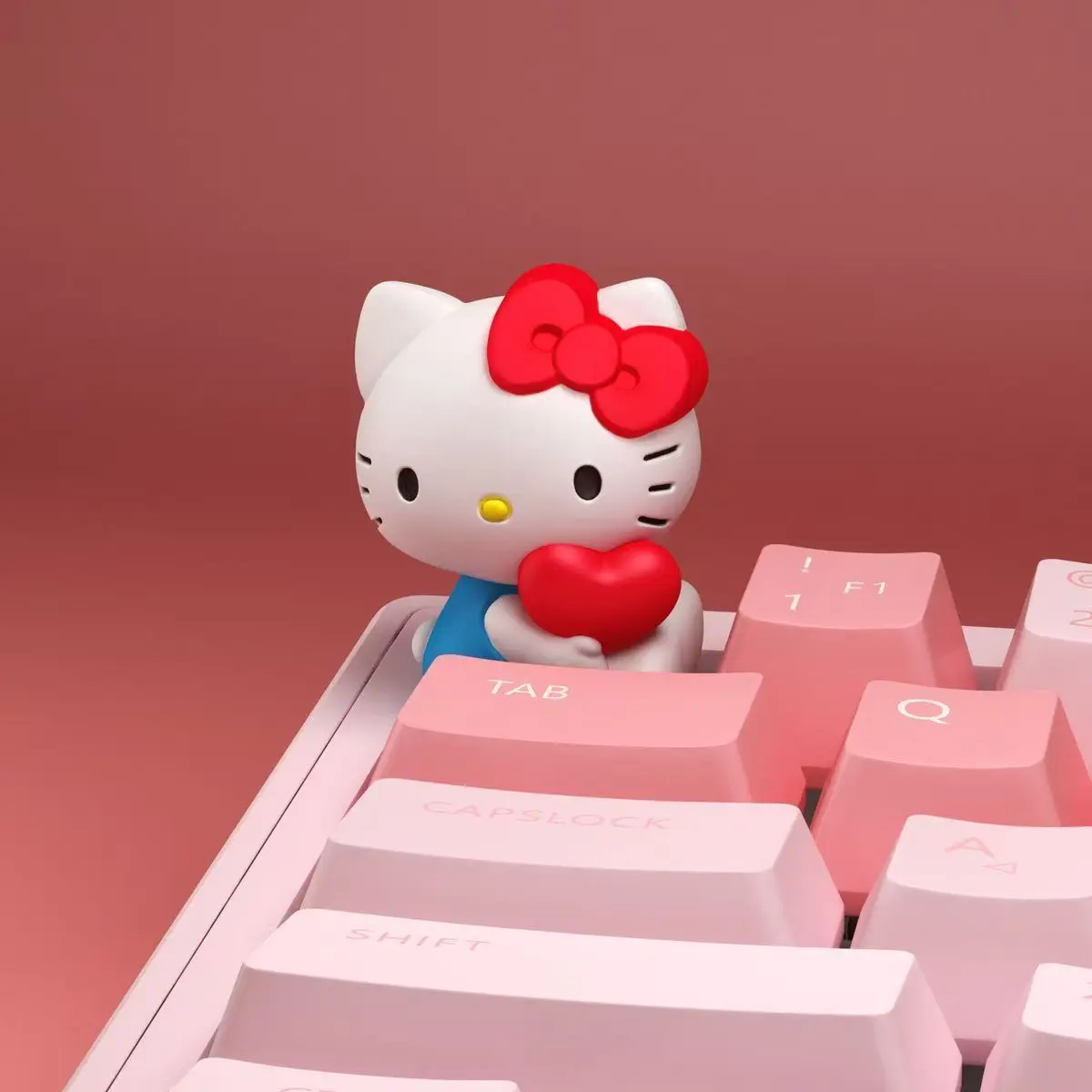 Kawaii Sanrio Hellokitty Keycaps Anime Periferal Keyboard Mekanis Aksesori Keycaps Personal Lucu Hadiah Resin Kreatif