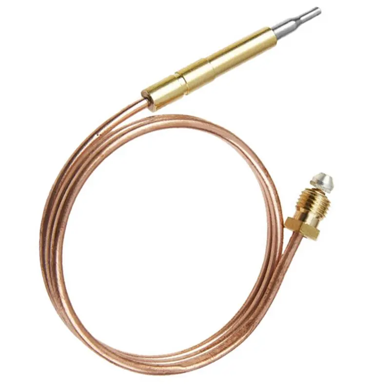 HITL 1PC 60cm Valve Fittings Flameout Protection Copper Tube Type Thermocouple M9x1 with Boiler Valve Gas Cooker Thermocouple