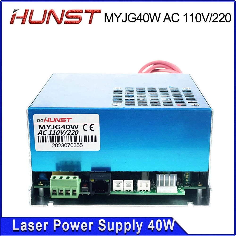 Huntt MYJG-40W generatore di corrente Laser CO2 110V/220V con corrente Display porta LCD per incisore Laser 40W