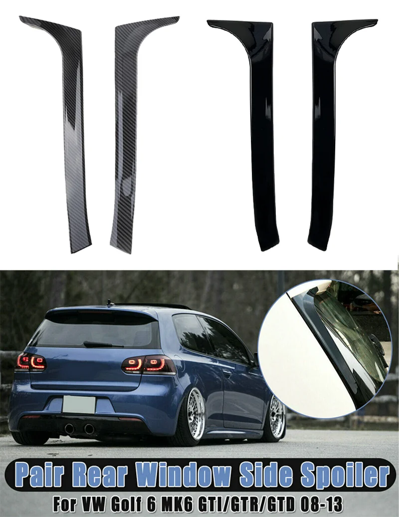 Auto Heckspoiler Für VW Volkswagen Zubehör Golf 6 MK6 GTI GTR GTD 2008 2009 2010 2011 2012 Heckscheibe Flügel Canards Splitte – Detail 2