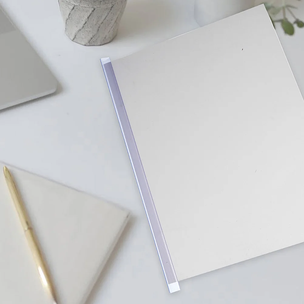 

30pcs A4 Transparent Slide Binders 310mm 10mm Clamps for Documents School Office Loose Leaf Binder Pull Rod Mechanisms