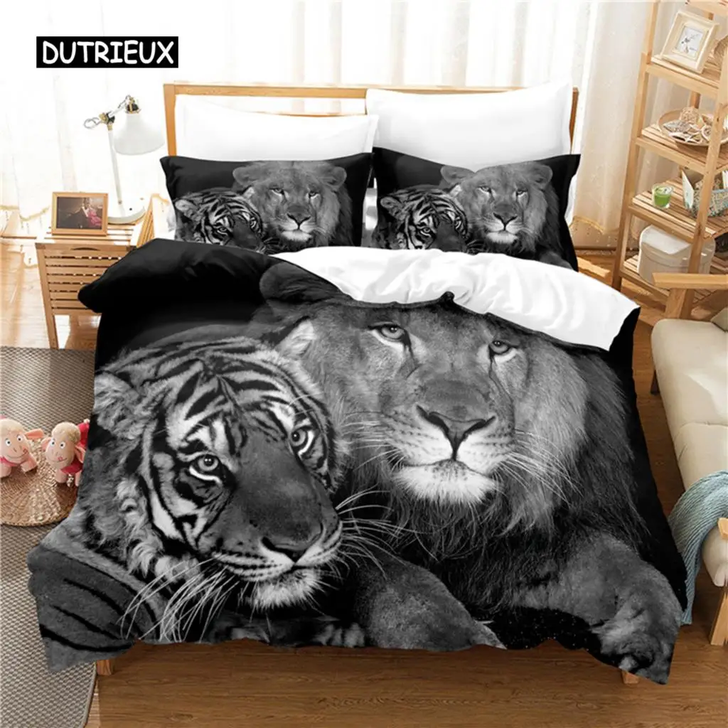 

Tiger Bedding Set Duvet Cover Set 3d Bedding Digital Printing Bed Linen Queen Size Bedding Set Fashion Design