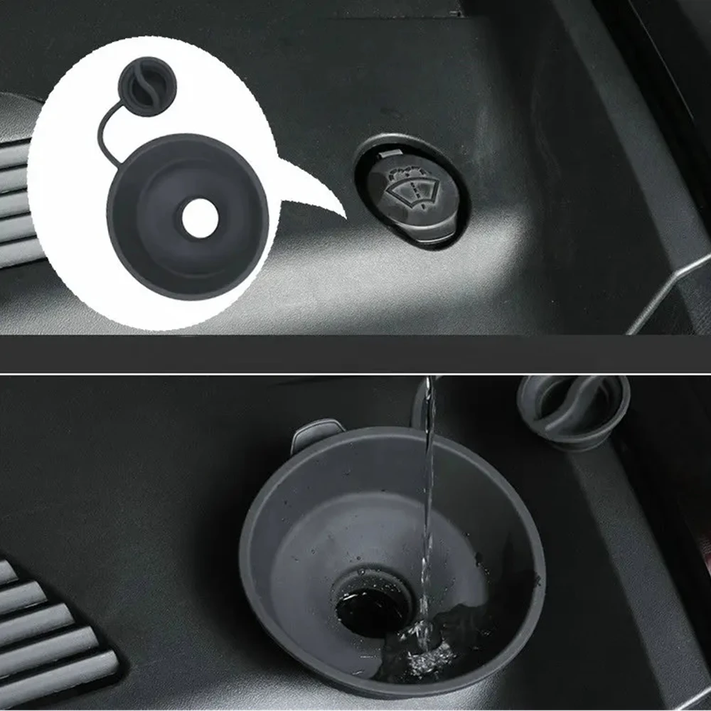 

Car Trim Glass Cleaning Fluid Filling Port Auxiliary Funnel For Tesla Model 3 For Tesla Model Y