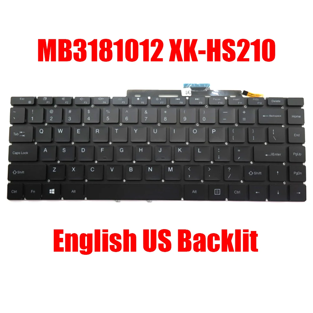 

Клавиатура для ноутбука MB3181012 XK-HS210, английская, американская, черная, с подсветкой, Новинка