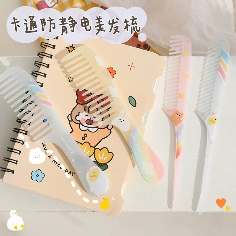 Cute cartoon anti-static portable travel comb for children girls student baby hair comb