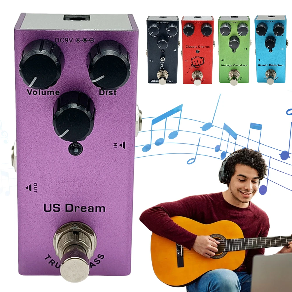 Mini Single Type Electric Guitar Pedal for Electric Guitars Overdrive/Distortion/Chorus/COMPRESSOR/US Dream/Delay Pedal