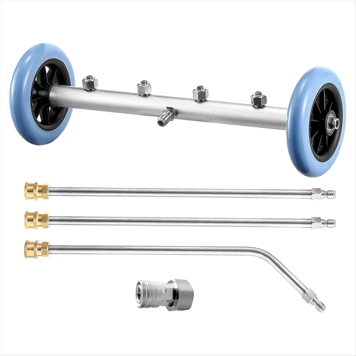 Y17A Pressure Washer Undercarriage Cleaner, 16in Under Car Washer, Pressure Washer Under Car Cleaner with 3Pcs Extension Wand