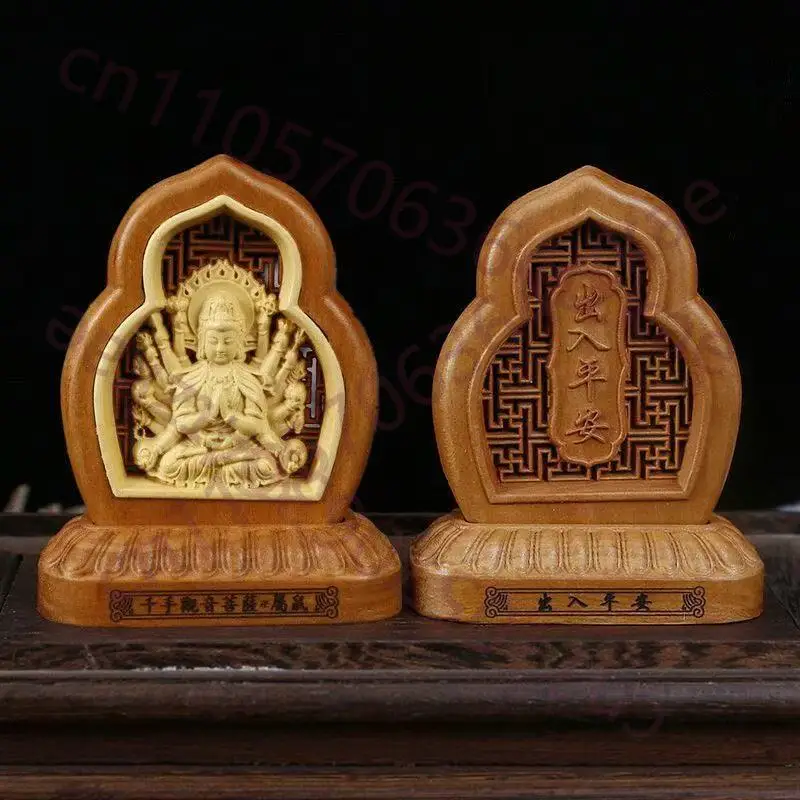 

Wooden Carving Guanyin-kylin Sculptures And Figurines High-quality Home, Room, Office, Car Wealth Luck Feng Shui Decor