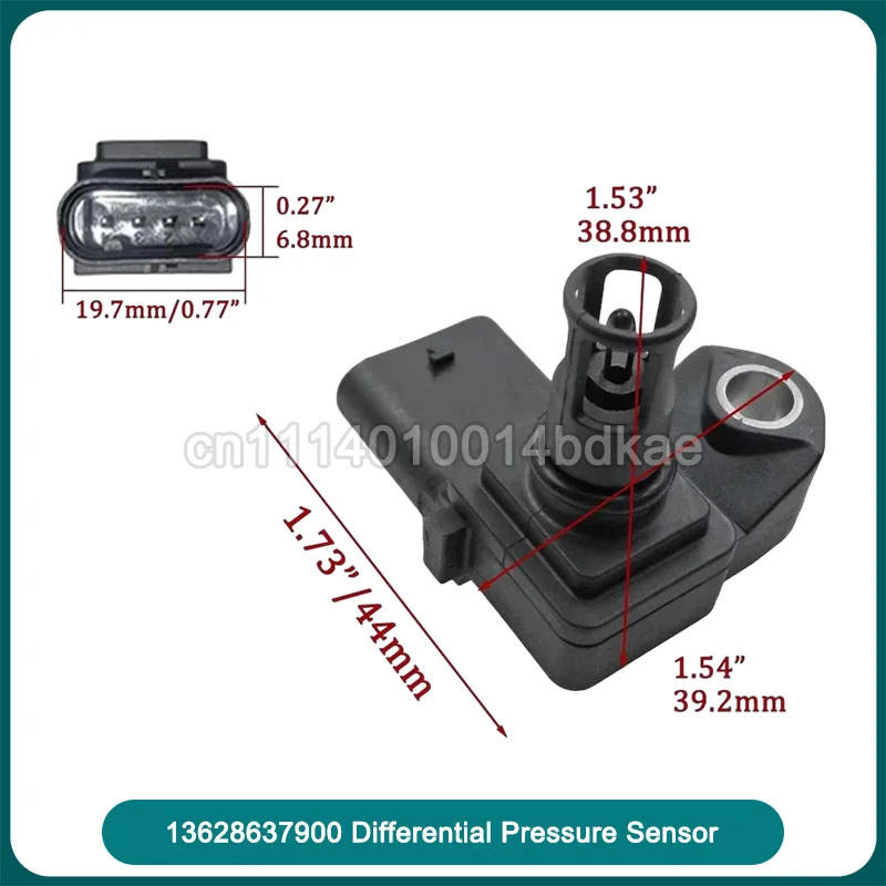 13628637900 882411009 Intake Air Manifold Differential Pressure Sensor Engine Pressure Monitoring Replacement Auto Accessory 1PC