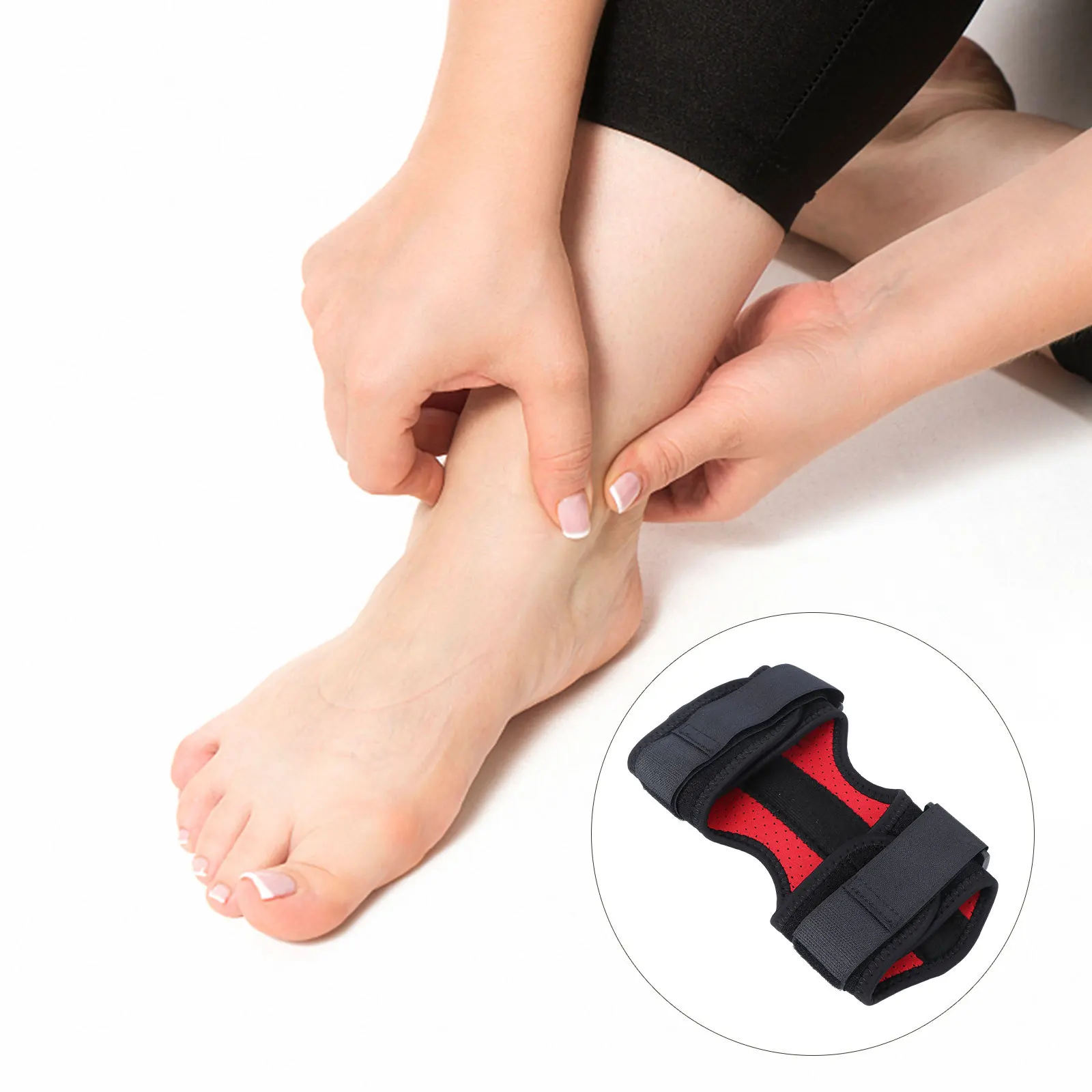 

Foot Drop Correction Device Adjustable Night Splint For Plantar Fasciitis Heel Spur Relief Average Size Black Orthotic