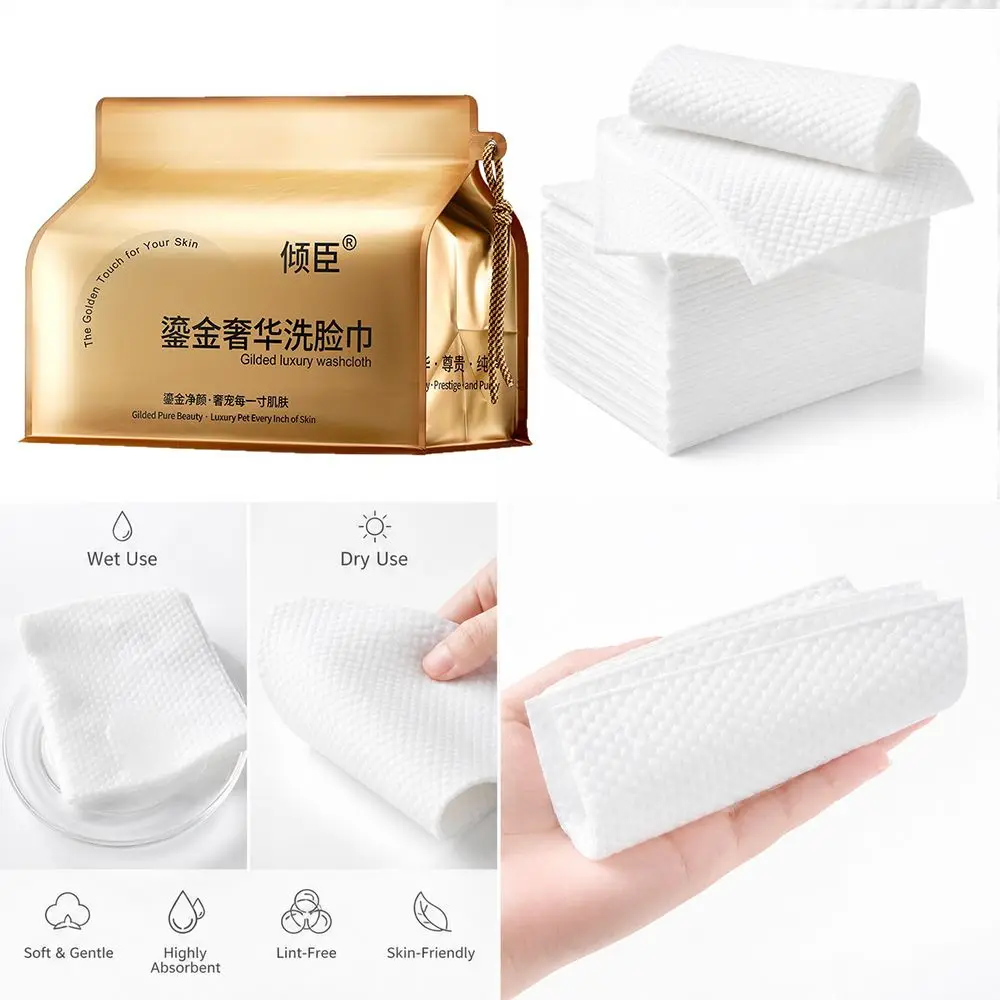 New Plant Fiber Disposable Facial Towels Wall Mounted Soft Texture Facial Cleansing Towels Thickened Face Wipes Household