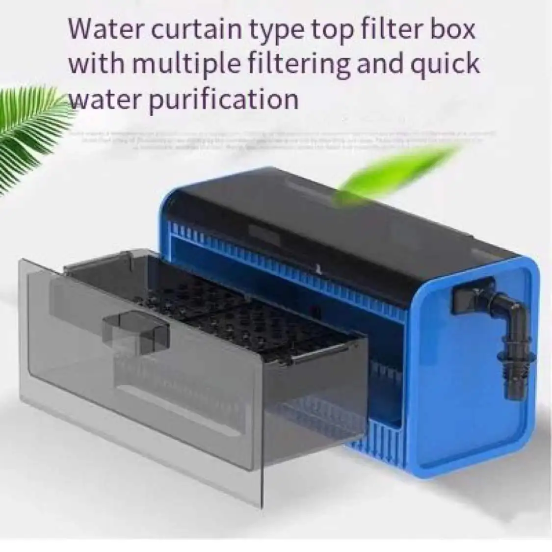 Fish tank filter box free water filter small drip wall-mounted filter pump drawer filter aquarium accessories 220V-240V 15W