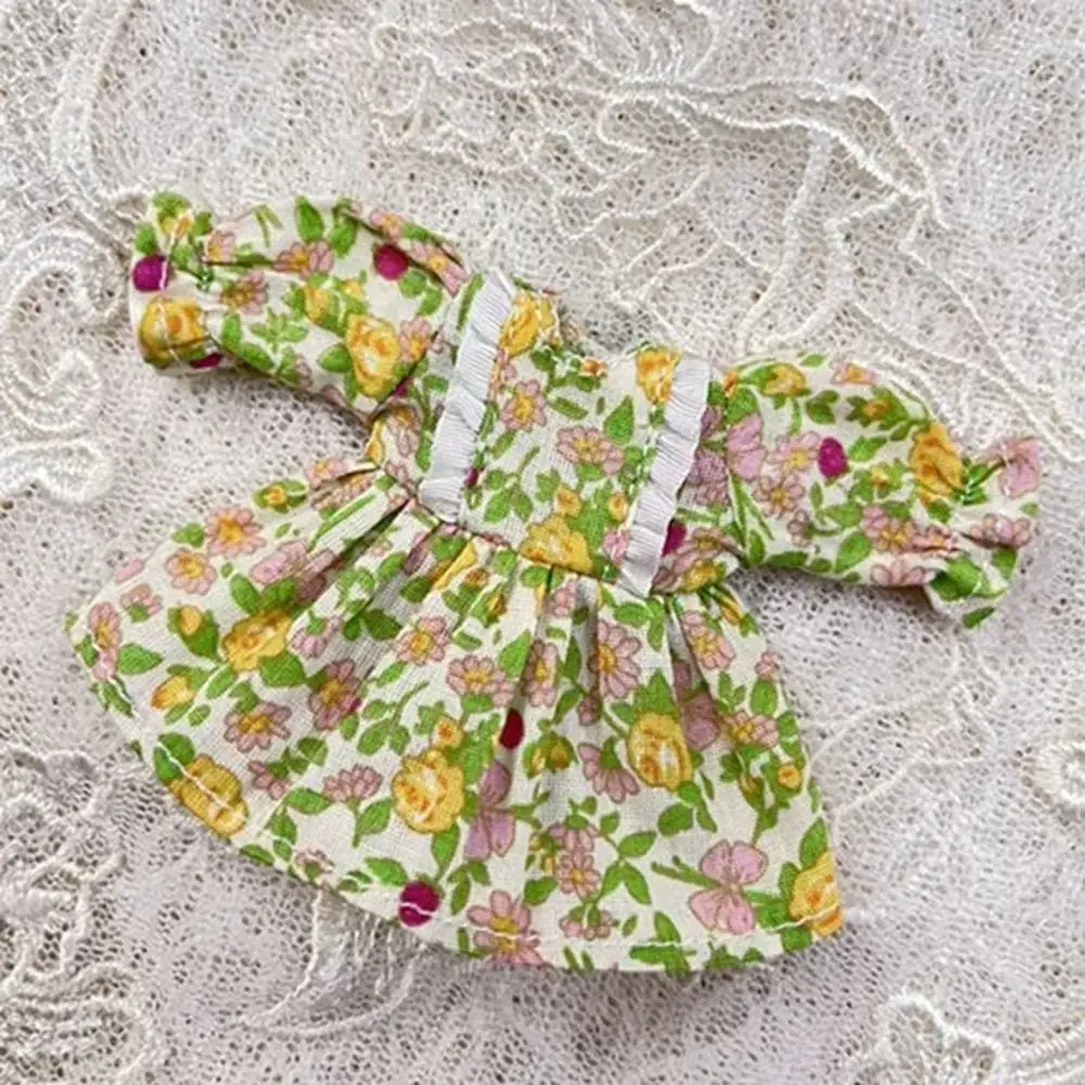 Robes imprimées faites à la main, accessoires à manches longues, vêtements de poupée, jupe, multi-styles, hauts de poupées à la mode