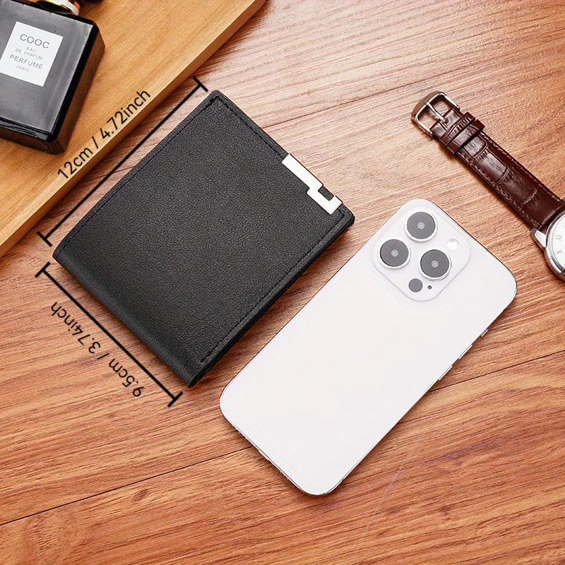 Schedelvleugels, aanduiding vandaag, gedurfde stijl Herenportemonnee Afdrukken Ontwerp Eenvoudig Modern Stijlvol Zakelijk Vader Vriendje Kerstmis L