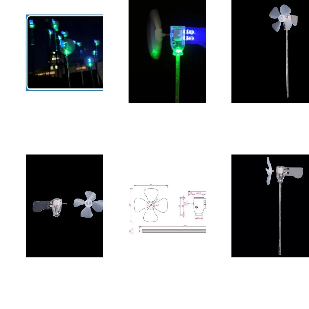  Smallest Wind Turbines Generator LED Wind Mill Toy Teaching Tools Sample Model