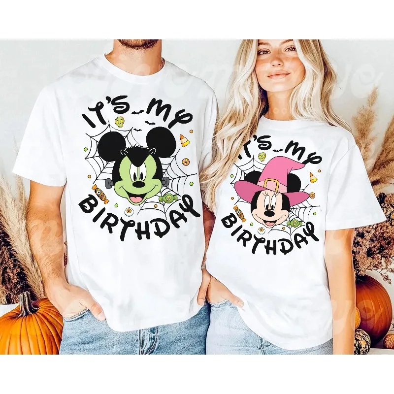 Disney Todos los Personajes Cumpleaños Camisa de Halloween Es Mi Cumpleaños Mickey y Amigos Toy Story Monsters IncAnniversario Niño Niña