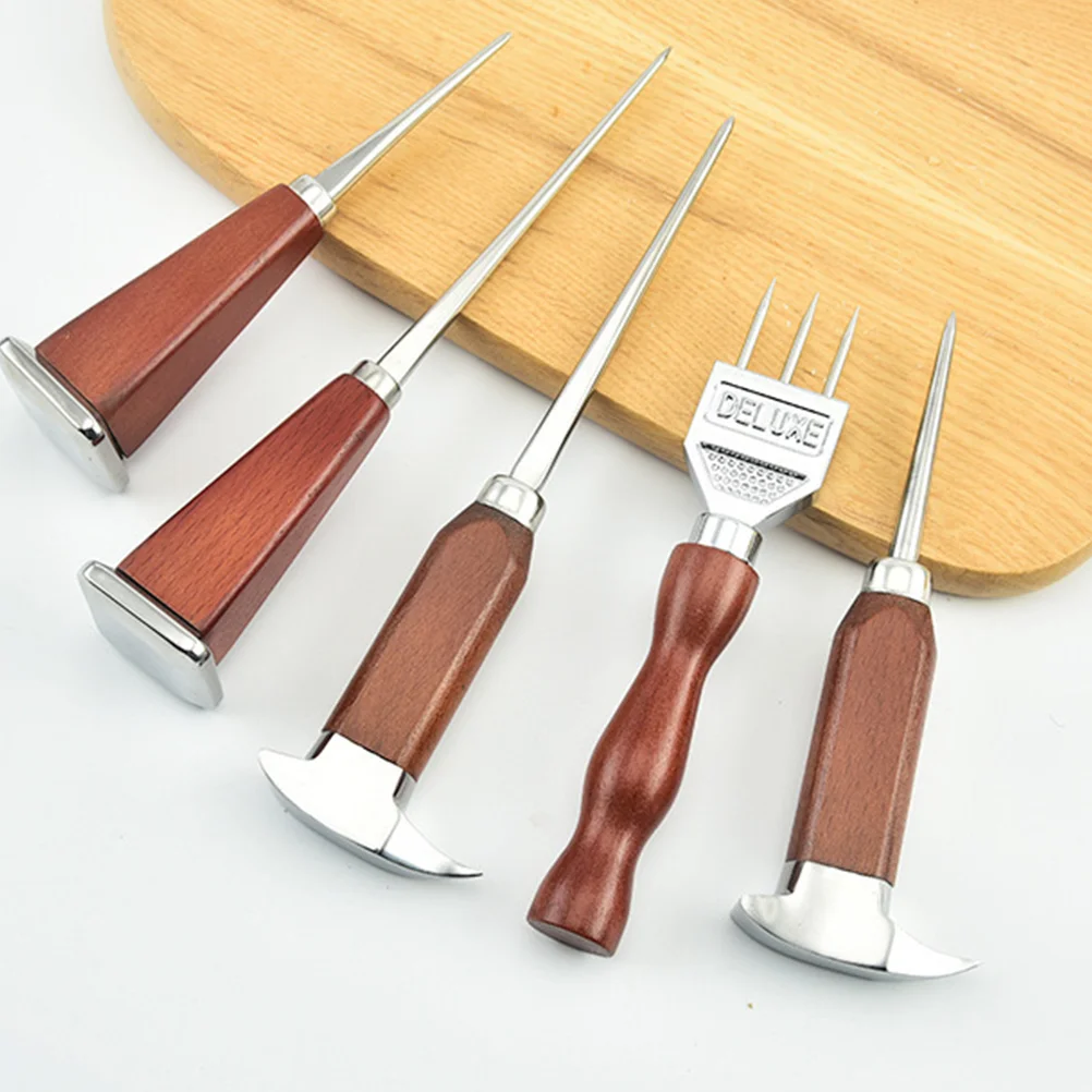 Japanese-Style Ice Crusher Breaking Tool Trident Pick Useful Bar Carving Tools Stainless Steel